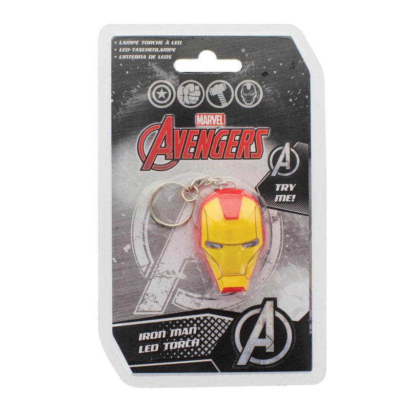 MARVEL Iron Man Official LED Light Up Helmet Keychain