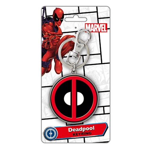 MARVEL Deadpool Logo Official Colour Pewter Keychain by Monogram