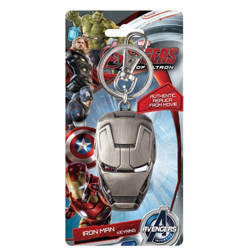 MARVEL Iron Man Helmet Official Pewter Keychain by Monogram