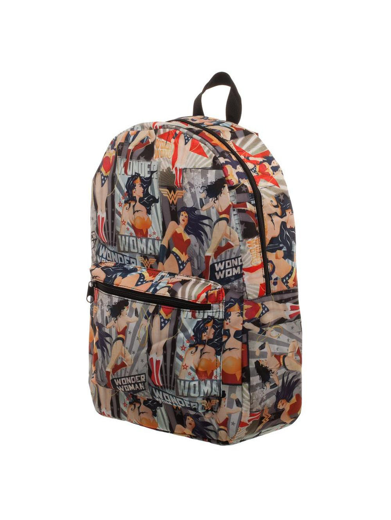 DC COMICS OFFICIAL WONDER WOMAN VINTAGE POSTER BACKPACK BY BIOWORLD