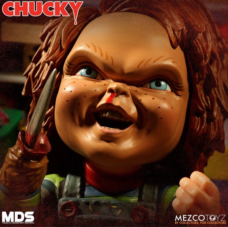 Child's Play 3 Chucky Pizza Face Mezco Designer Series (MDS) Doll Collectibles Mezco Toyz Geek Bureau
