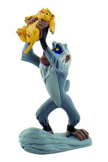 Disney Lion King Official Rafiki with Simba (Cub) Figure by Bullyland