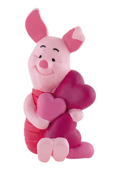 Disney Winnie the Pooh Official Piglet with Hearts Figure by Bullyland