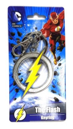 DC Comics Official The Flash Logo Coloured Pewter Keychain by Monogram