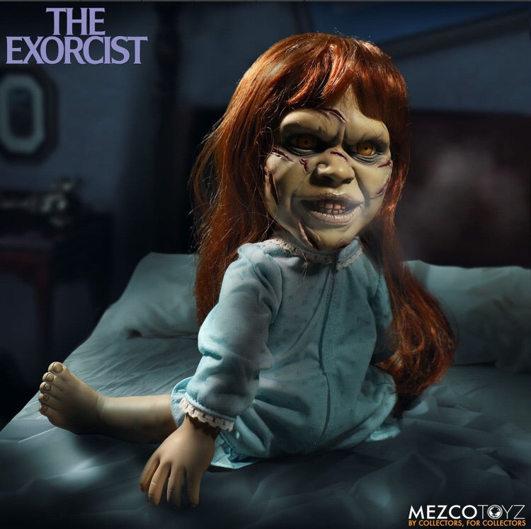 The Exorcist Official 15” Mega Scale Regan Figure with SFX Mezco Toys