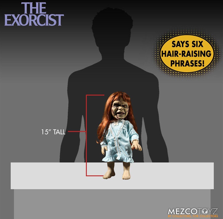 The Exorcist Official 15” Mega Scale Regan Figure with SFX Mezco Toys