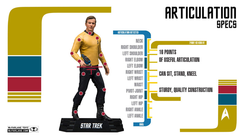Star Trek The Original Series Captain Kirk Official Figure McFarlane Toys