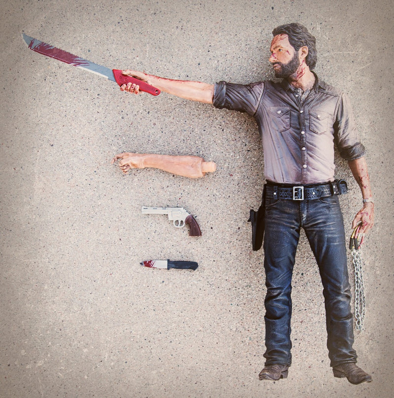 The Walking Dead Official Rick Grimes Deluxe Vigilante Edition Figure McFarlane Toys