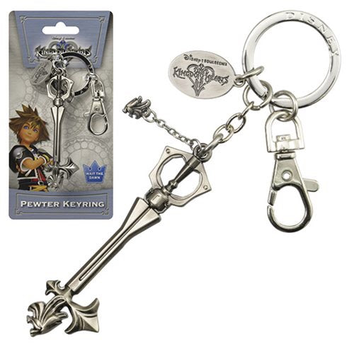 Kingdom Hearts Official Sleeping Lion Keyblade Pewter Keychain Monogram