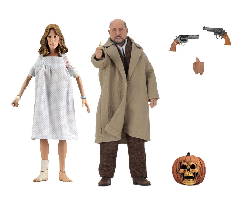 Halloween 2 (1981) Dr Loomis & Laurie Strode Clothed Action Figures - NECA