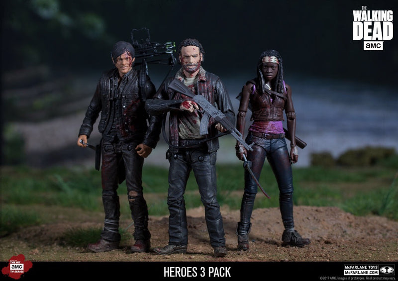 The Walking Dead Official Deluxe Hero 3-Pack Figures by McFarlane Toys