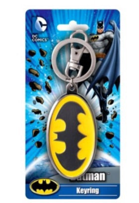 DC Comics Batman Logo Pewter Coloured Keychain Collectibles Monogram Geek Bureau
