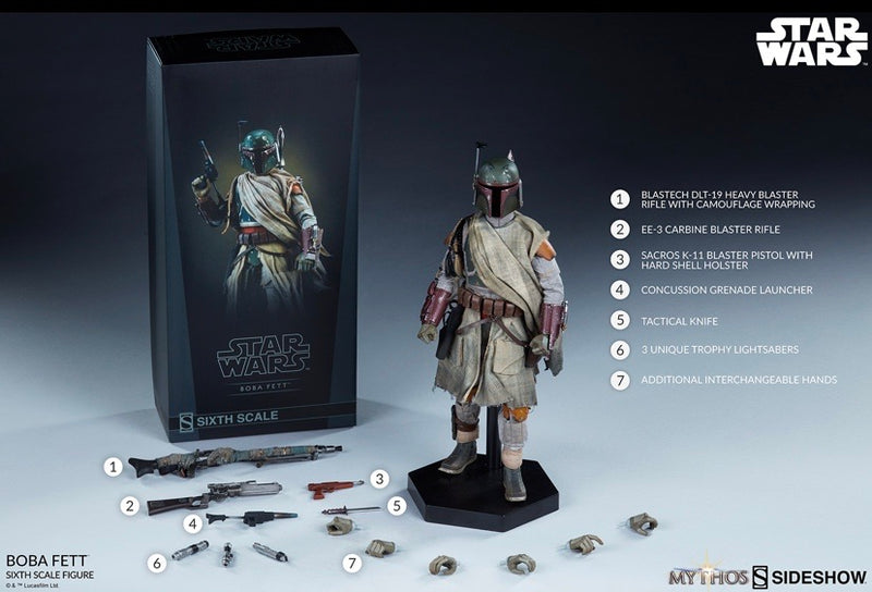 Star Wars Boba Fett 1:6 Mythos Action Figure - Sideshow Collectibles