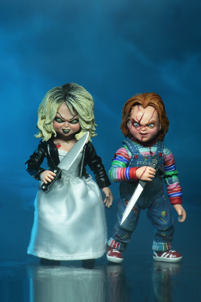 Bride of Chucky Tiffany and Chucky Ultimate Action Figures Two Pack Collectibles NECA Geek Bureau