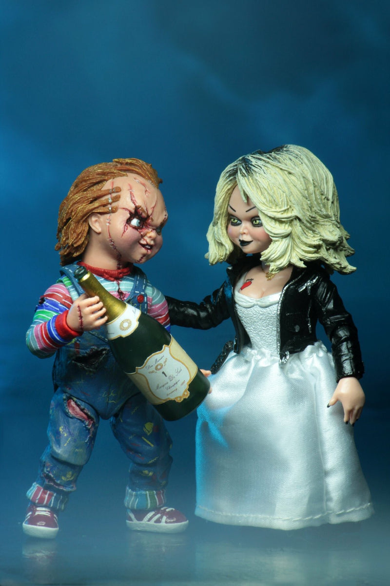 Bride of Chucky Tiffany and Chucky Ultimate Action Figures Two Pack Collectibles NECA Geek Bureau